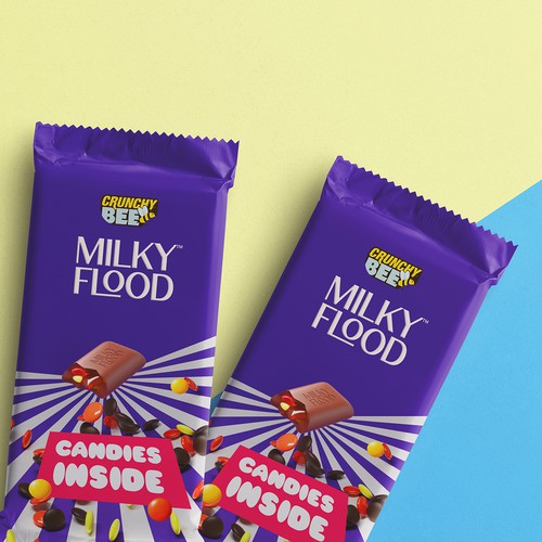 Milk Flood chocolate packaging design