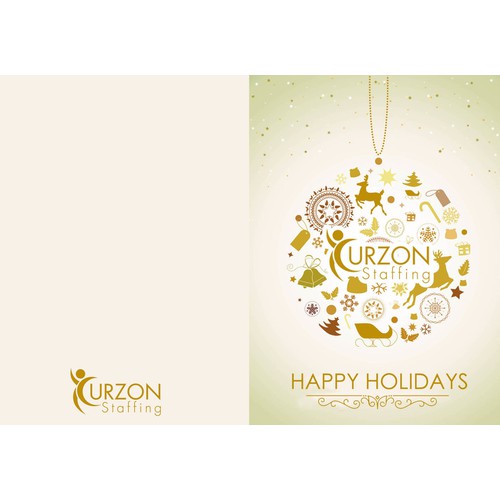 Create a modern holiday card for clients