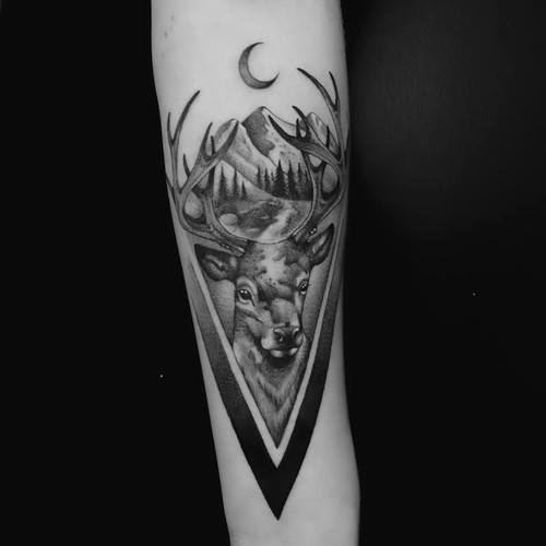 Deer foreat tattoo