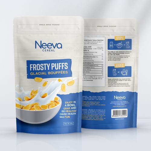 Neeva Cereal Pouch Packaging