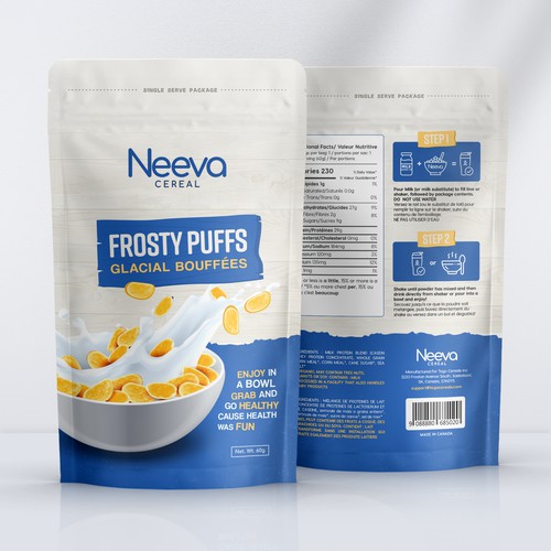 Packaging Design for Neeva - On the Go Cereal Pouch