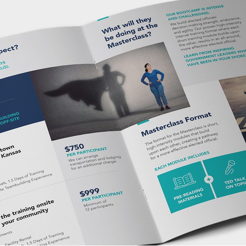 Bold, sleek and creative brochure design for a consulting company