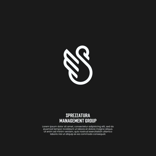 Modern Bold Swan Logo Concept
