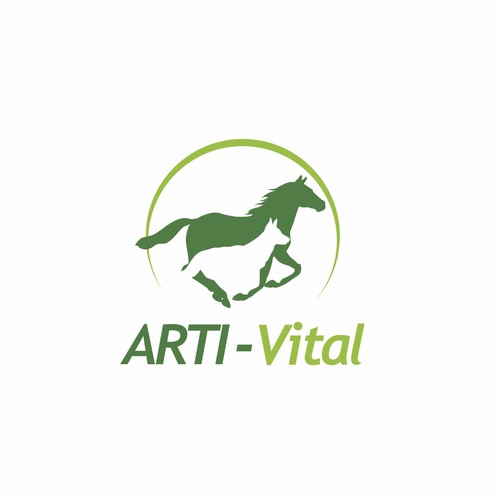 Logo for high-quality feed supplement for horses and dogs