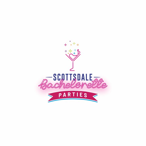 Design fun fresh logo for all encompassing bachelorette party planning in Scottsdale Arizona