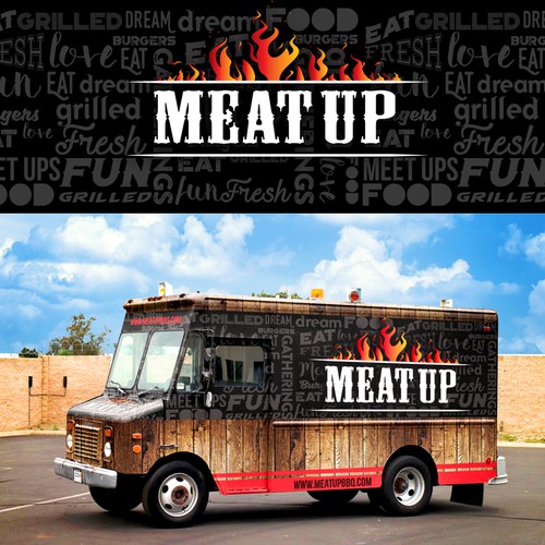 rebranding foodtruck wrap design