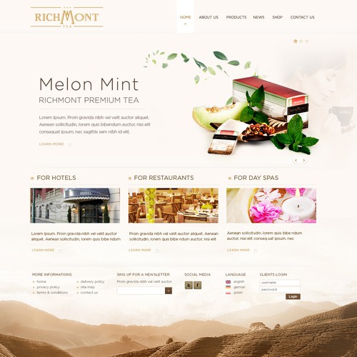 Richmont Tea website design 