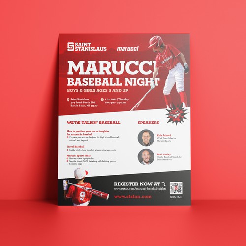 Flyer design for baseball presentation