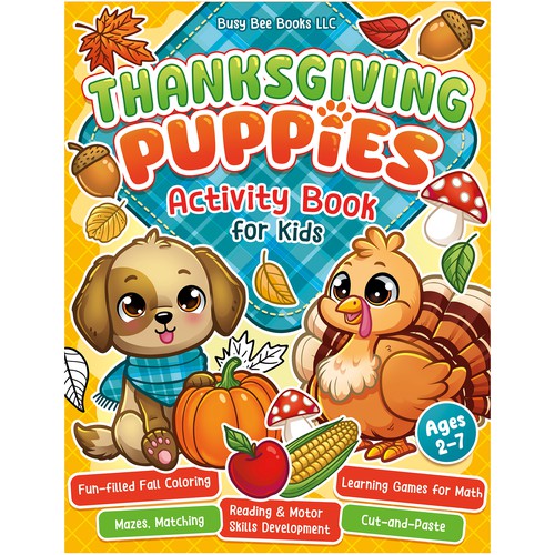 Thanksgiving Puppies Activity Book for kids