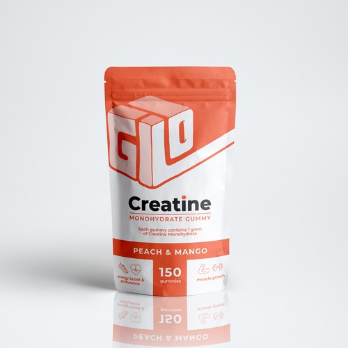 Bag Design for Creatine Monohydrate Gummy brand