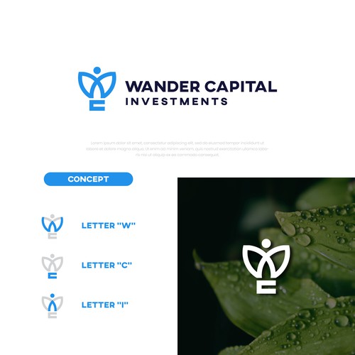 conceptual logo for wander capital investments