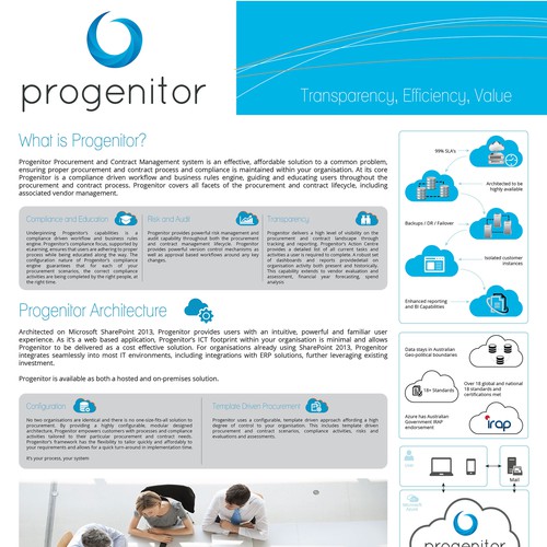 Progenitor Cloud Based Software Flyer