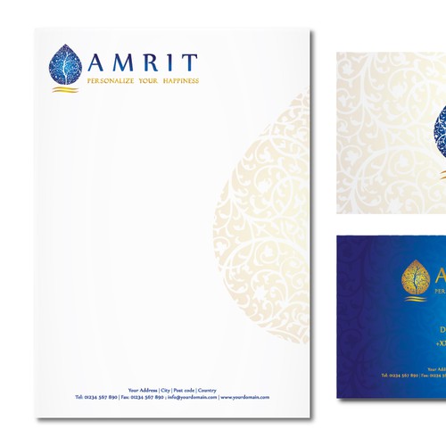 Create a modern exotic visual for Amrit