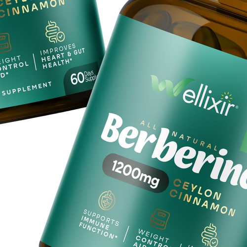 Label design for Berberine Supplement