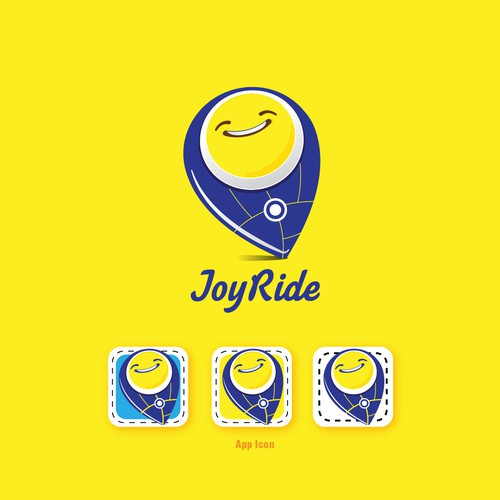 Cheerful logo concept for an Uber like business