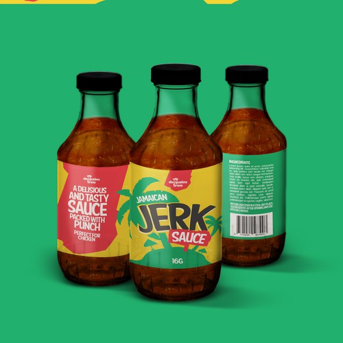 Jamaican jerk sauce label