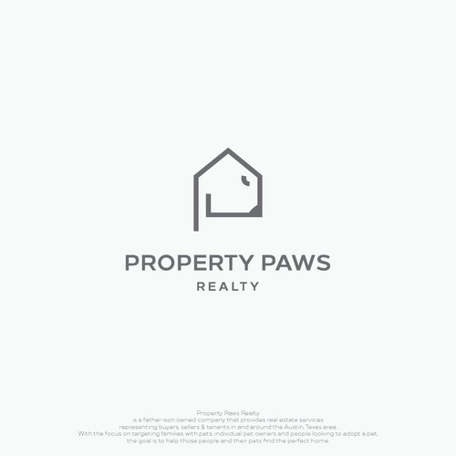 monoline logo for Property Paws Realty