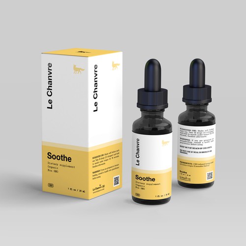 Supplement bottle box and label design 