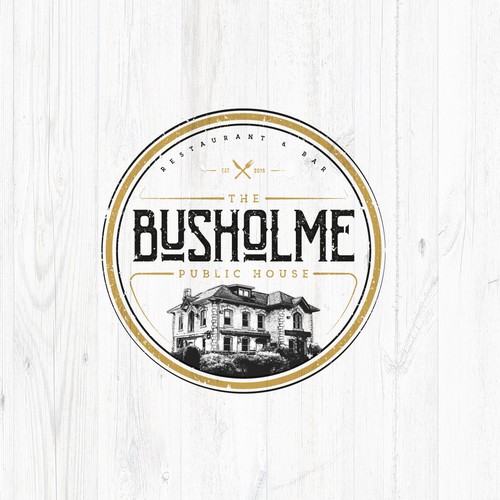 Hip ilustrated logo for public house restaurant! 