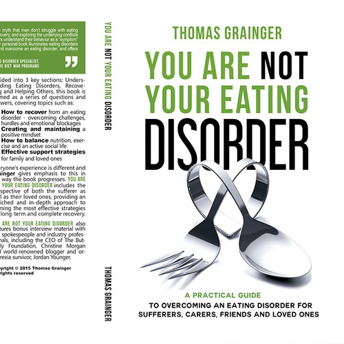 Design an inspiring book cover for an eating disorder recovery guide