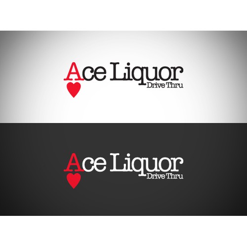 Create a cool logo for Ace Liquor (liquor store with a Drive Thru window)