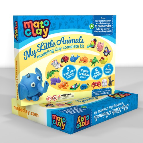 Playful package design concept for MatoClay