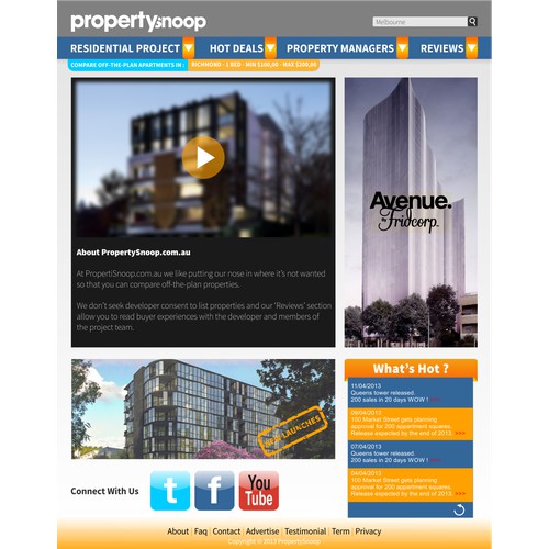 Help Propertysnoop.com.au with a new design