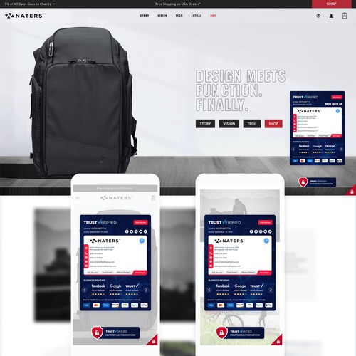 Modern E-Commerce Landing Page UI/UX Design - Naters