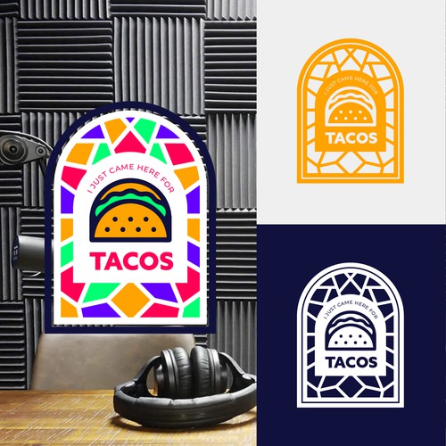 Tacos podcast logo design