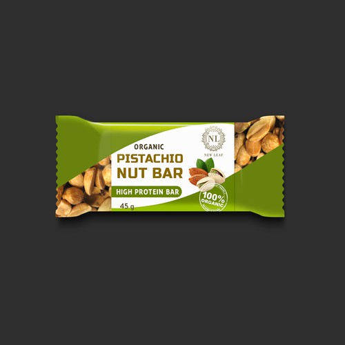 Organic pistachio Bar Packaging design