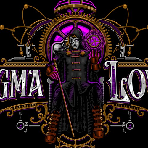 Steampunk logo theme for ENIGMA LOVER youtube chanel.