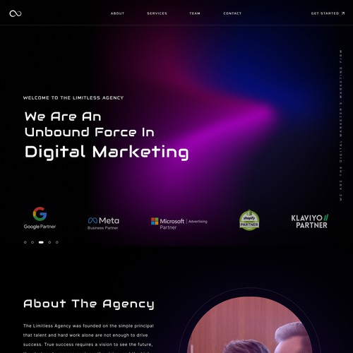 Web Design concept for Digital Agency