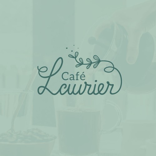 Playful logo for Parisian cafe