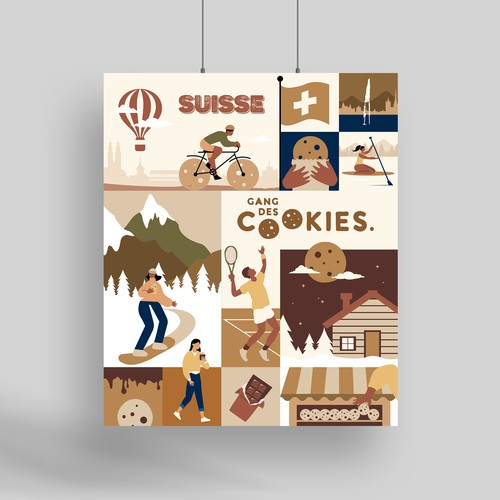 Illustration pour une marque de cookies hyper gourmand