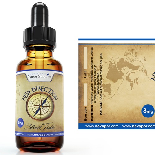 Create an eye catching label design for an eLiquid company's nationalcampaign.
