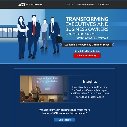 Redesign for a Blog for an Executive coaching for senior business leaders