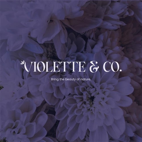 VIOLETTE&co FLOWER SHOP LOGO