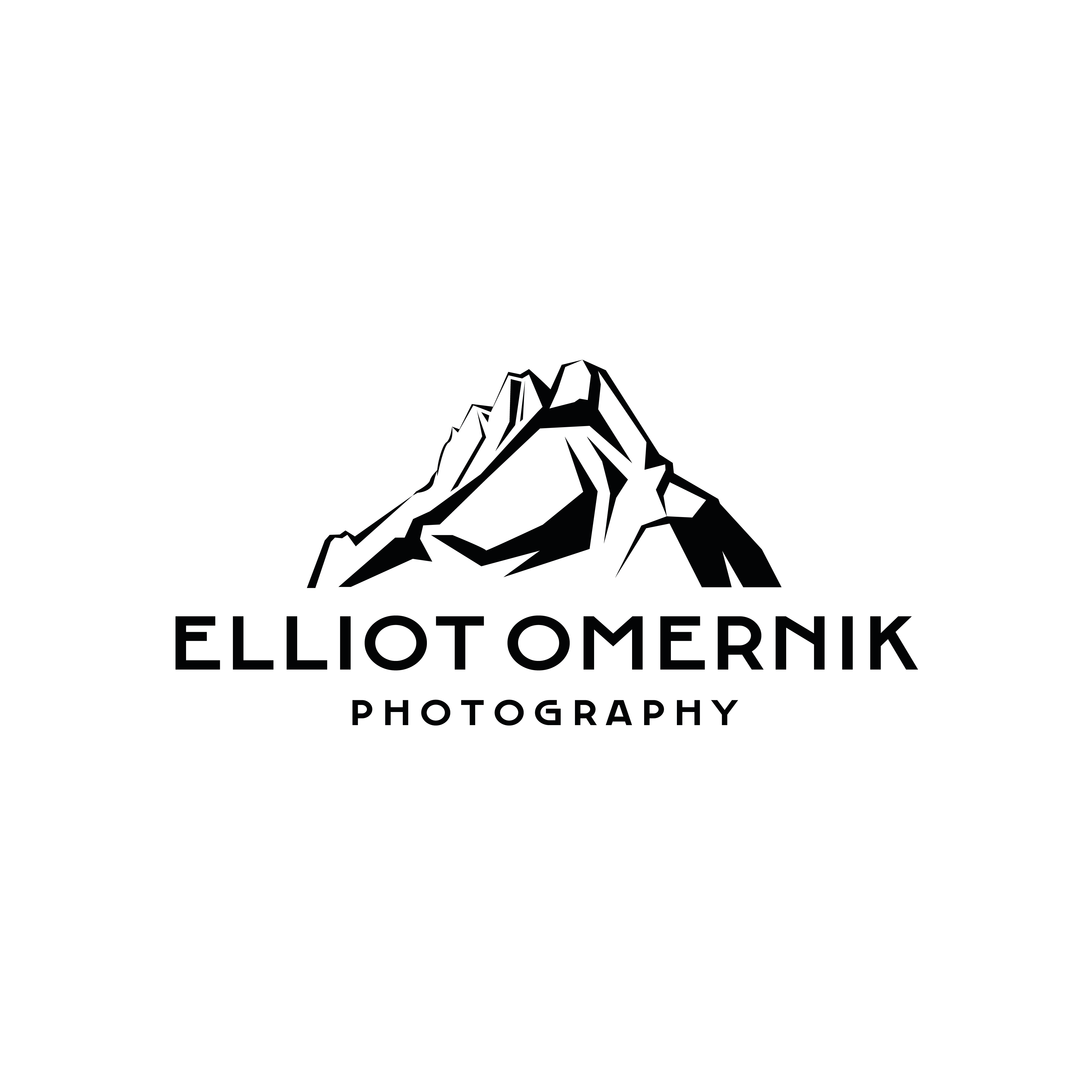 Modern but simple professional logo based on an actual mountain for adventure photography business.