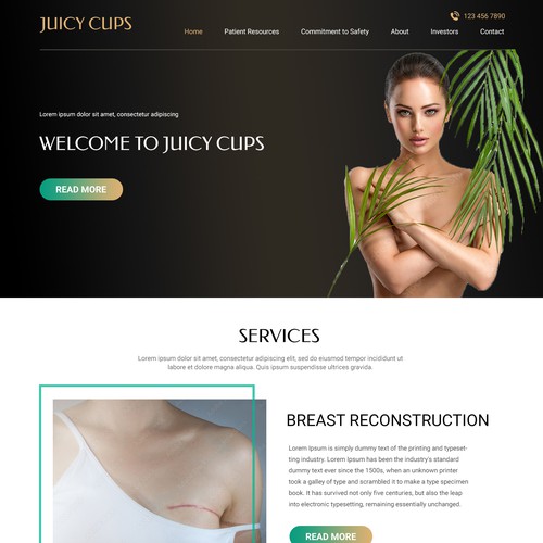 Spa and Cosmetic website mockup