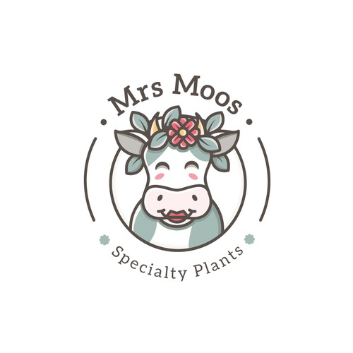 Fun cow logo 