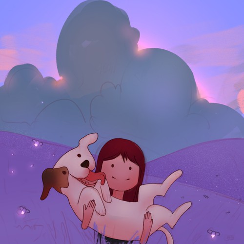 Soft, dreamy and cute children's illustration