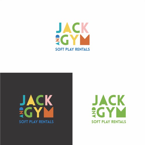 Typography logo for soft play rentals