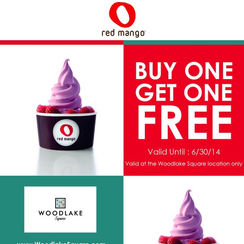 Create an ad for Red Mango Yogurt Company