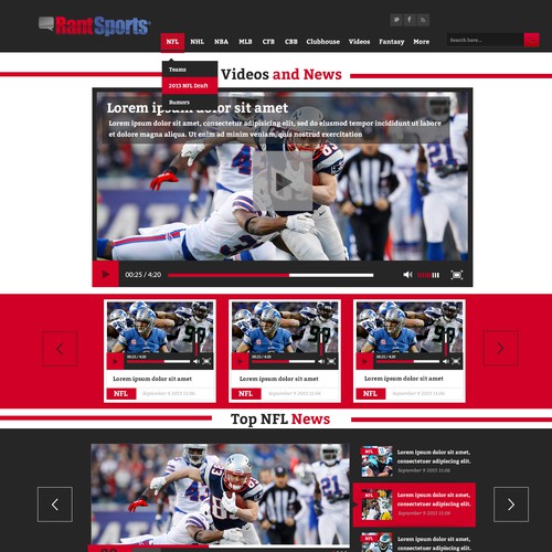 Rant Sports needs a new website design