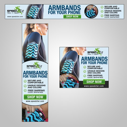 Banner ads to promote armbands