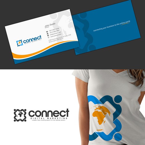 Create a logo for a fresh new company 'Connect Digital Marketing'
