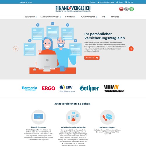 Design for German Insurance Website