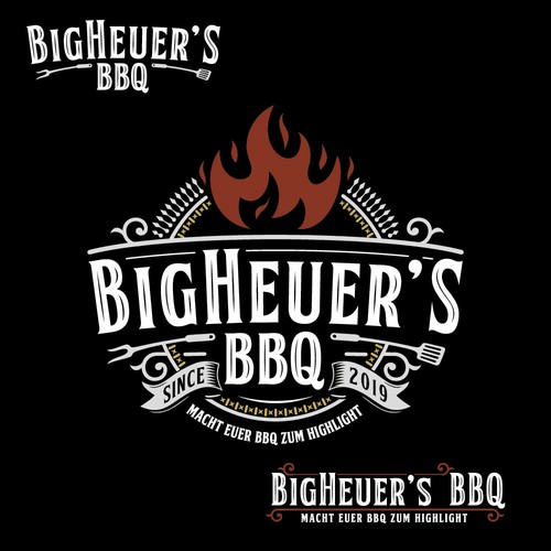 BigHauer的BBQ酱汁标志