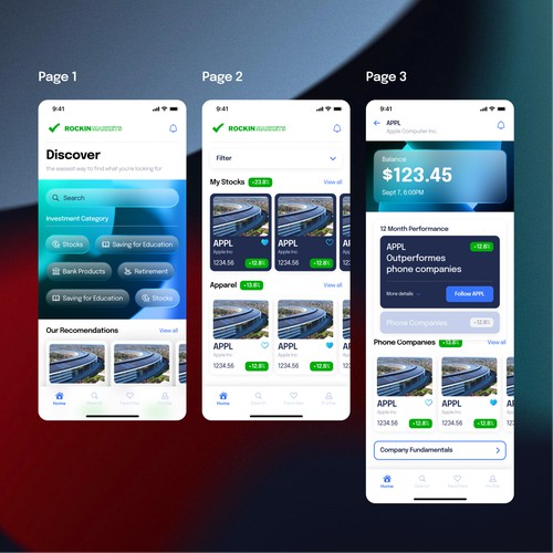 Financial App design