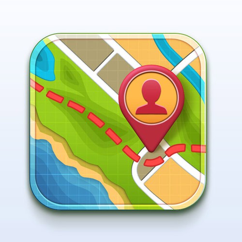 iOS Navigation App Icon Design